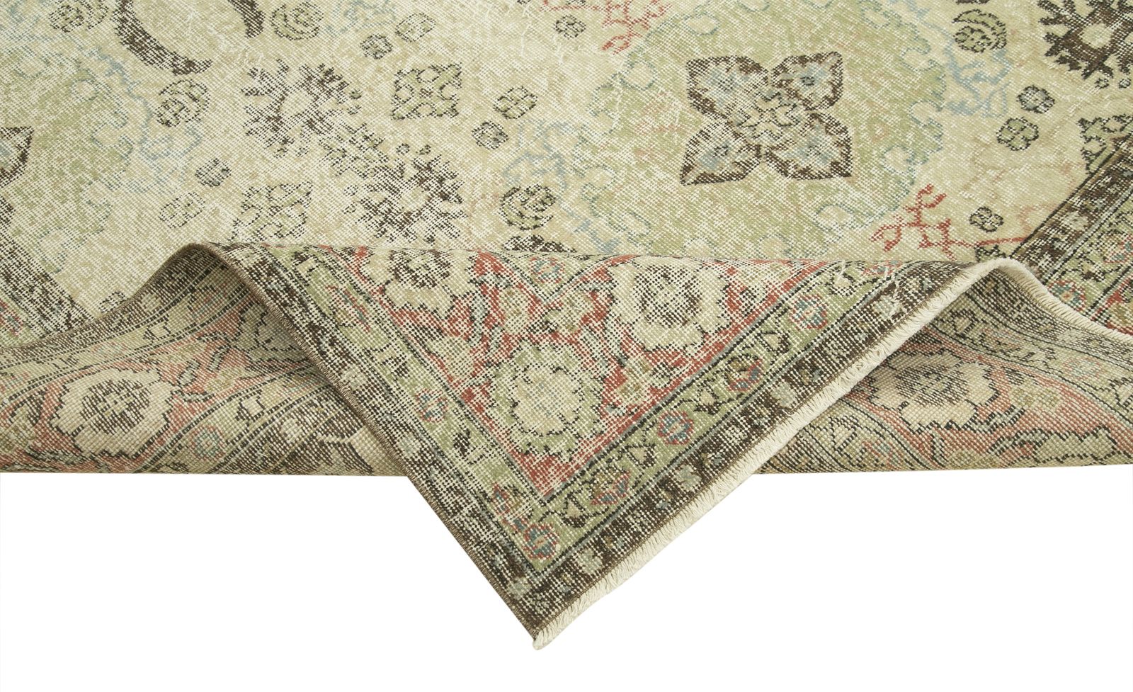 Antique Turkish Distressed One Of A Kind Unique Kayseri Rug photo vinterior