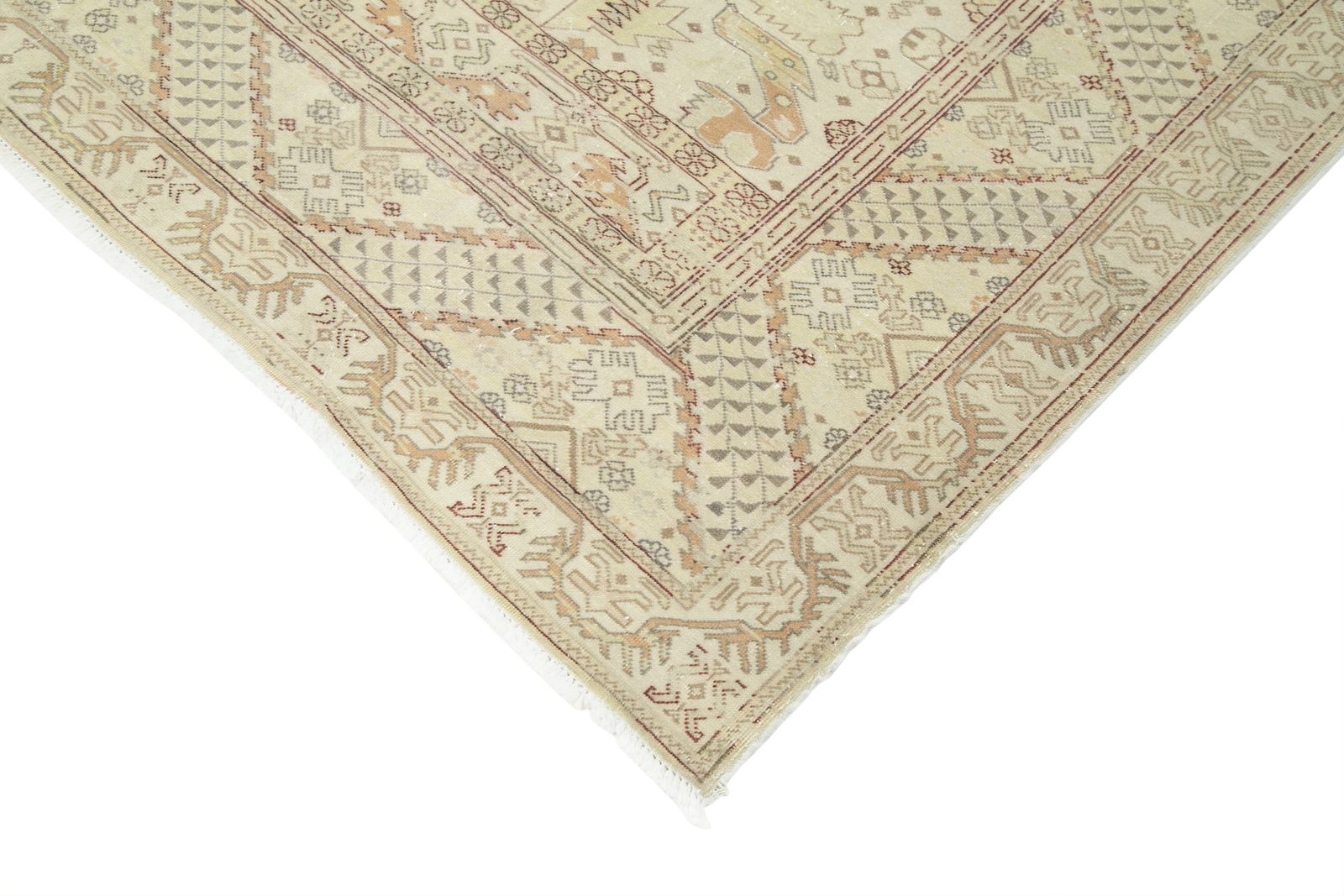Antique Turkish Distressed One Of A Kind Unique Kayseri Rug photo 1170.0