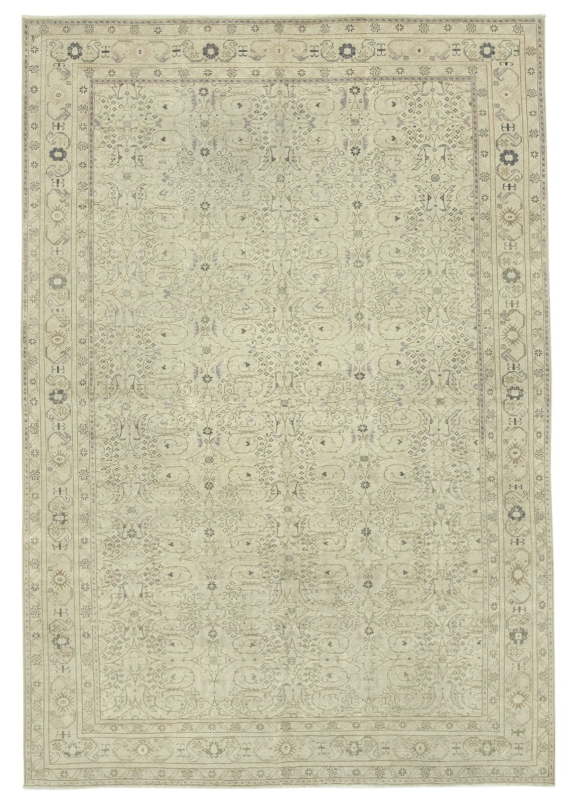 Antique Turkish Distressed One Of A Kind Unique Kayseri Rug