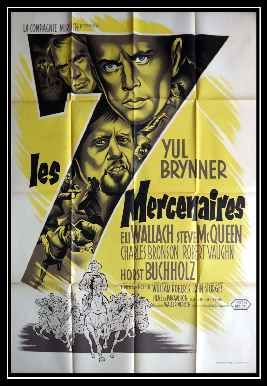 Movie Poster  "The Magnificent Seven" Steve Mc Queen, Yul Brynner