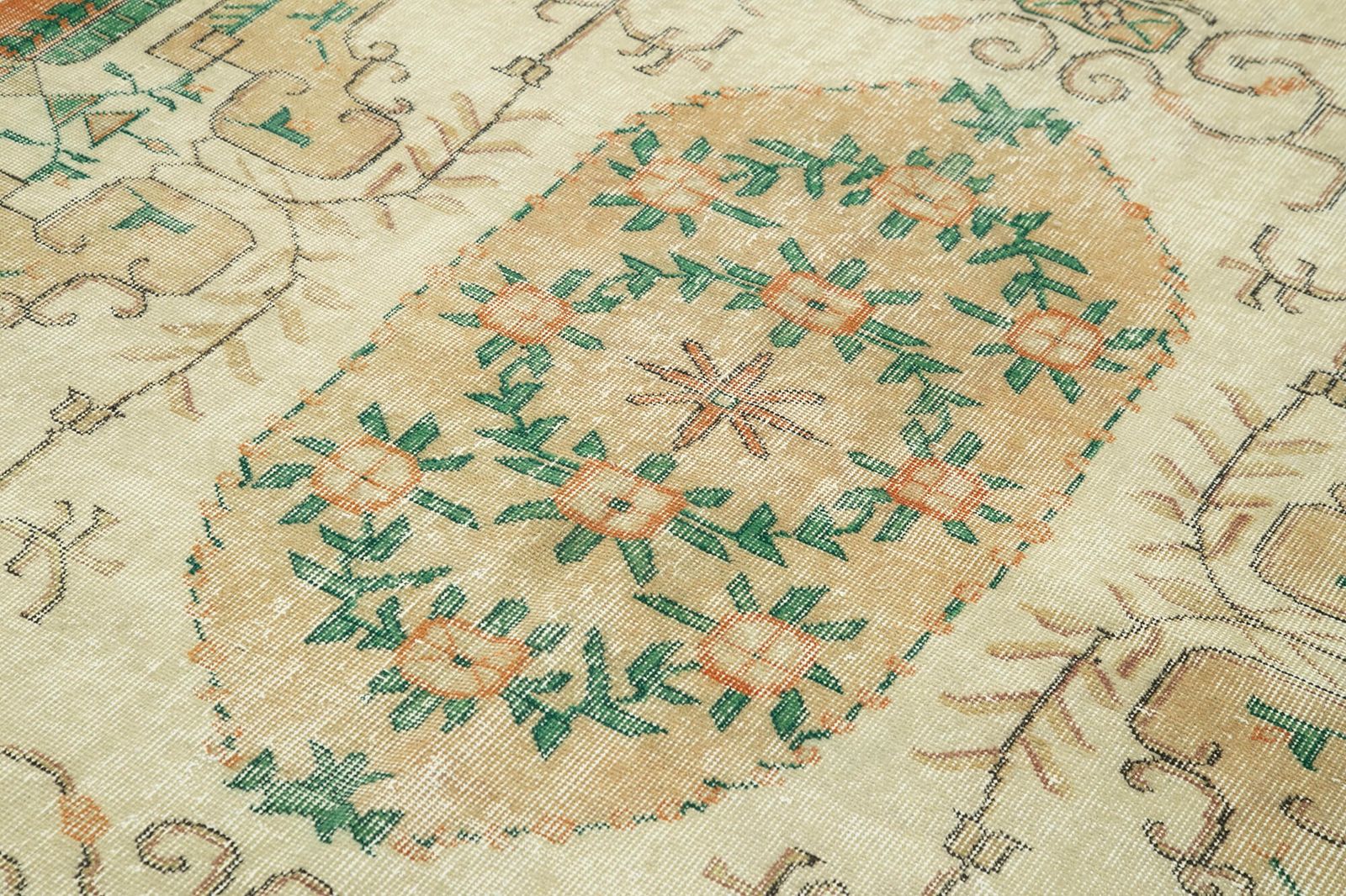 Antique Turkish Distressed One Of A Kind Unique Kayseri Rug photo for sale
