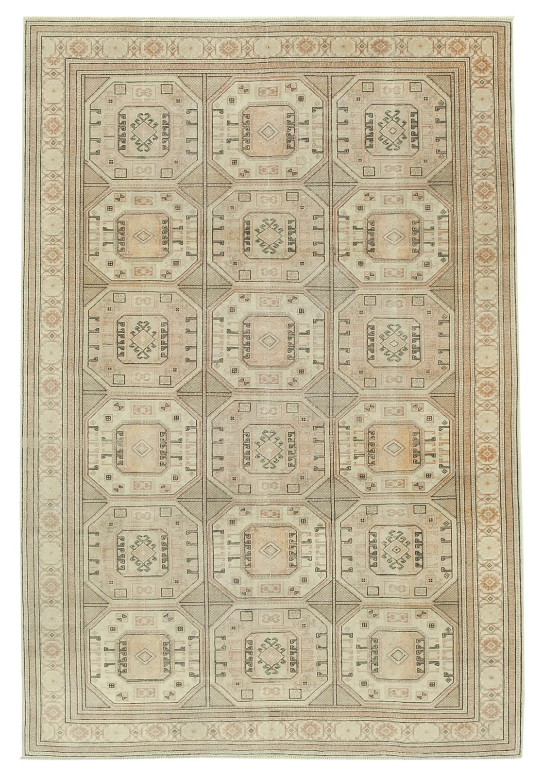 Antique Turkish Distressed One Of A Kind Unique Kayseri Rug