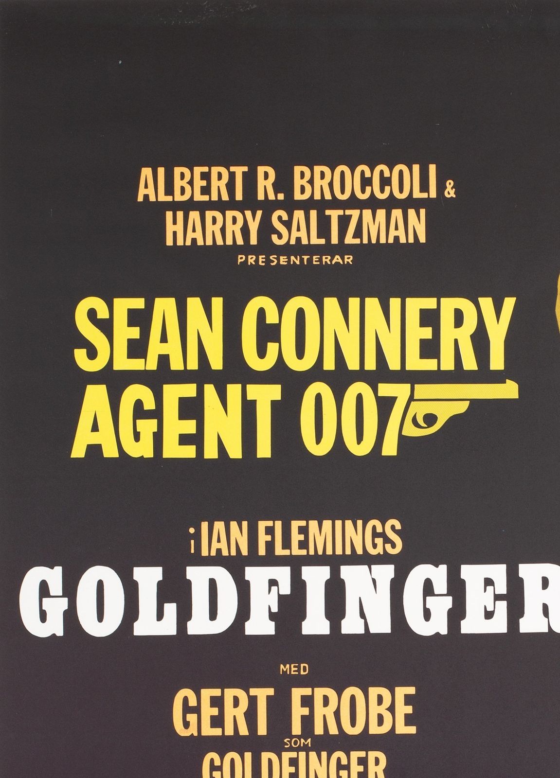 Goldfinger R1967 Swedish Film Movie Poster, Aberg   James Bond photo vinterior