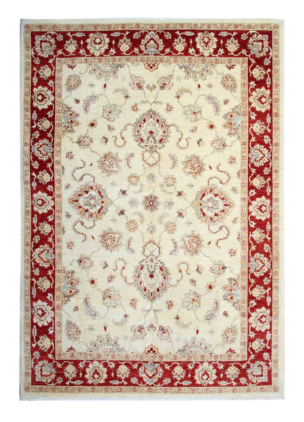 Traditional Ziegler Sultanabad Rug, Handwoven Wool Oriental Carpet 200 X 282 Cm