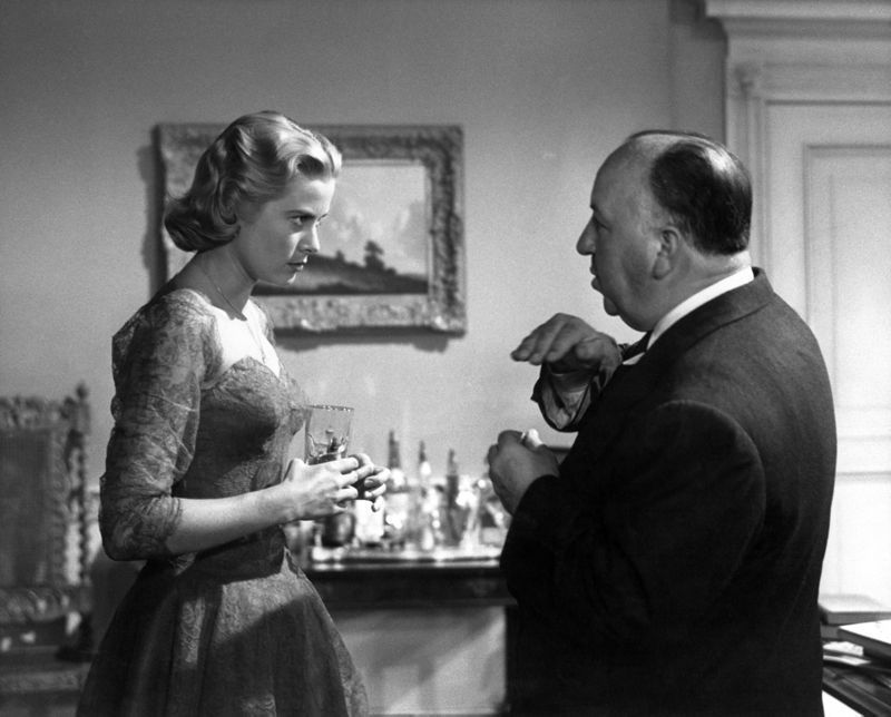 'Grace Kelly & Alfred Hitchcock' On Set Dial M For Murder Oversize Silver Gelatin Print Unframed