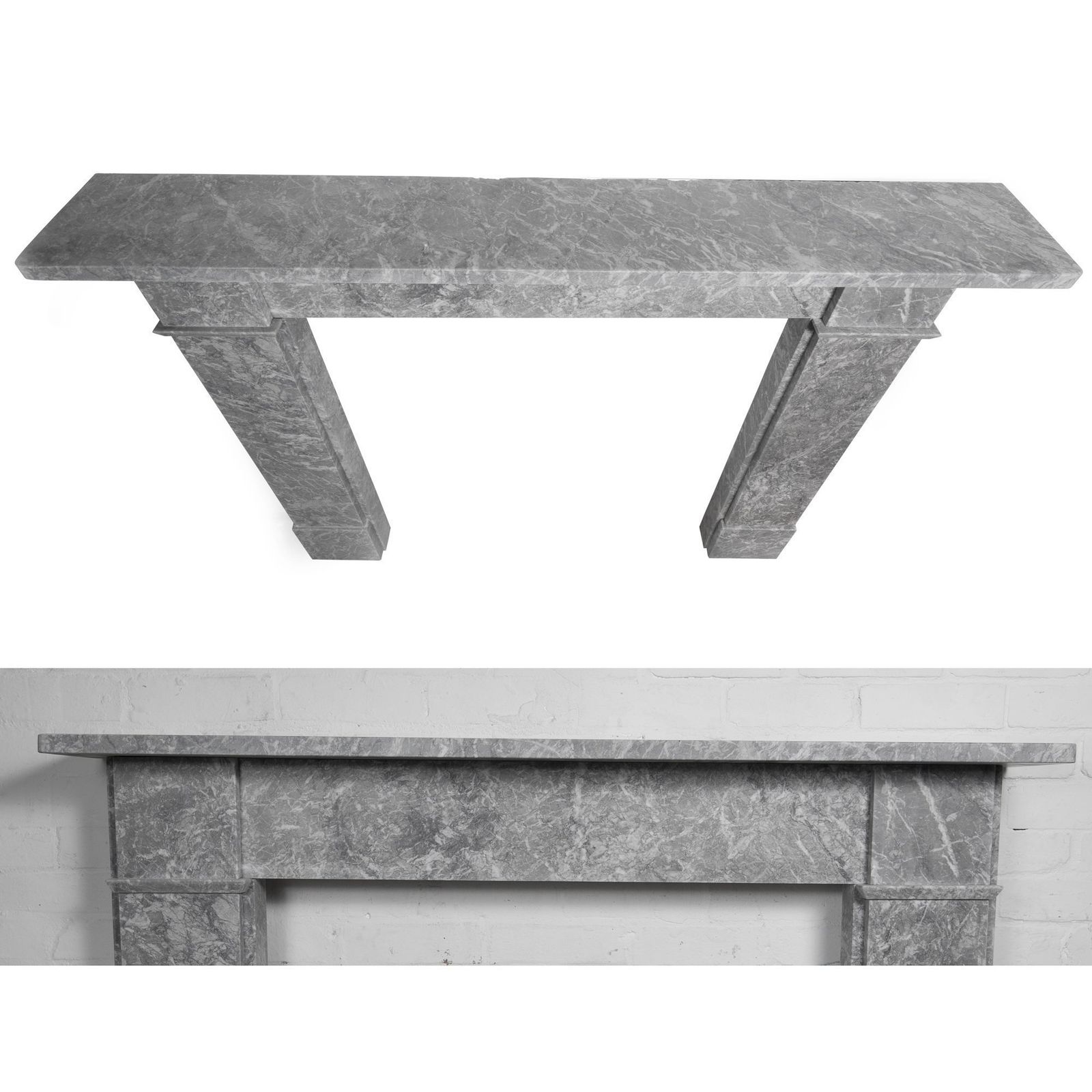 Victorian Style Grey Marble Fireplace Surround photo 1850.0
