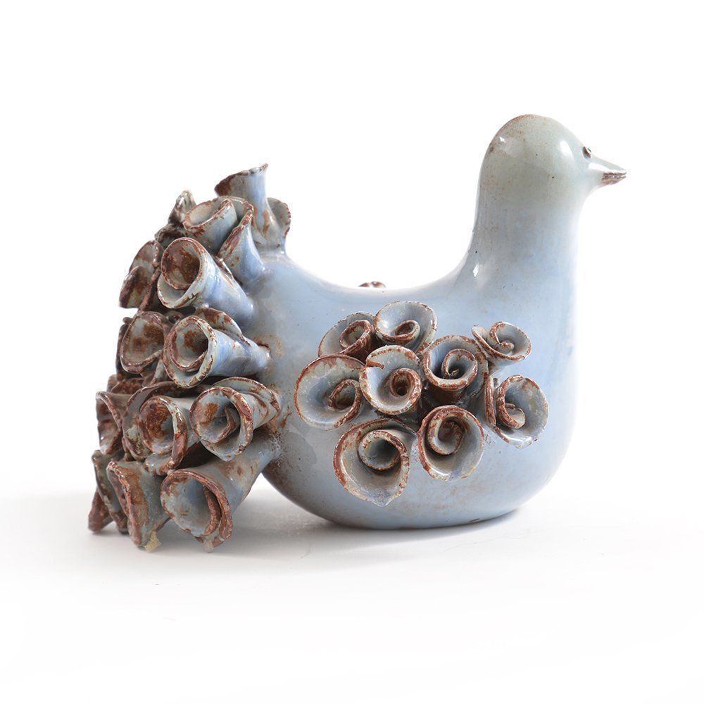 Hand Made Ceramic Pigeon Sculpture, Czechoslovakia 1960s photo buy