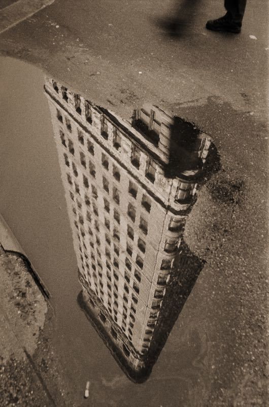 'Flatiron Reflection' New York Skyscraper Silver Gelatin Print Oversize Unframed