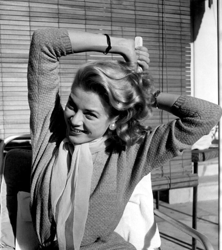 'Grace Kelly Grooming Her Hair' 1950s Archival Pigment Print Unframed