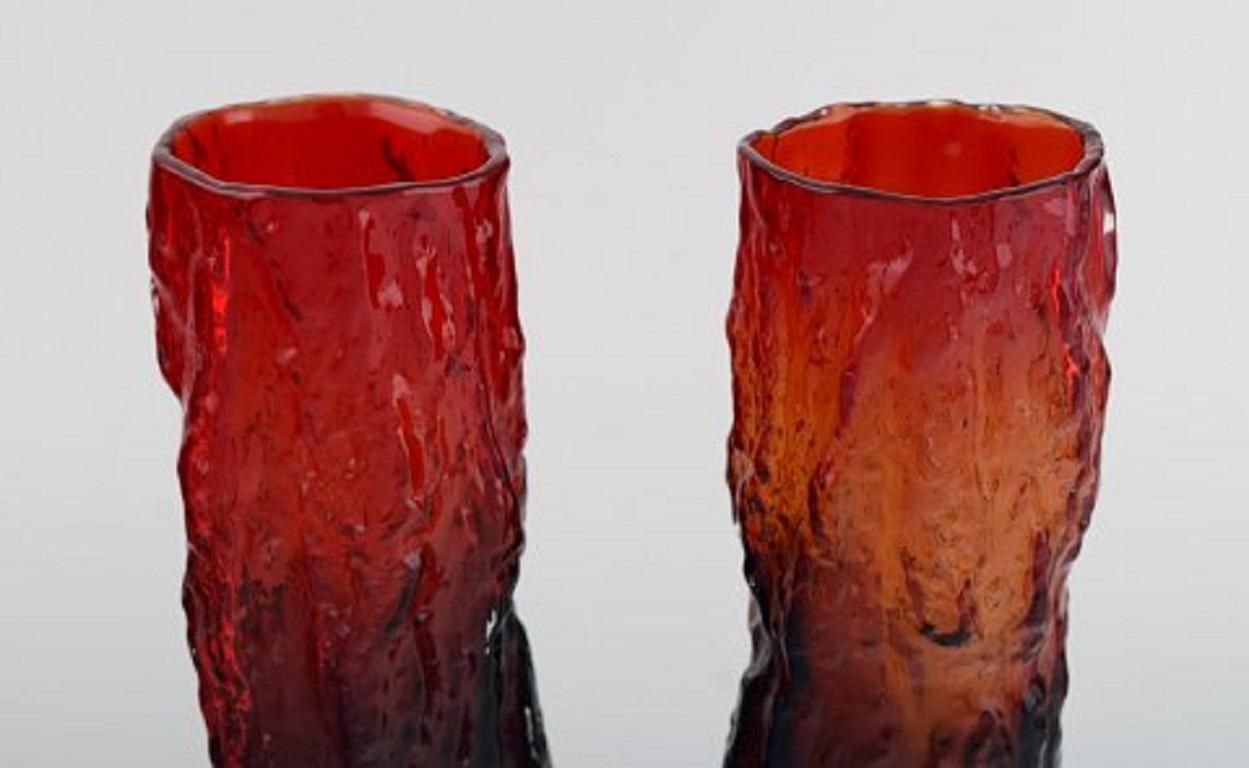 Kaj Blomqvist For Kumela, Five Mouth Blown Art Glass Vases, Finnish Design, 1970 photo 438.0