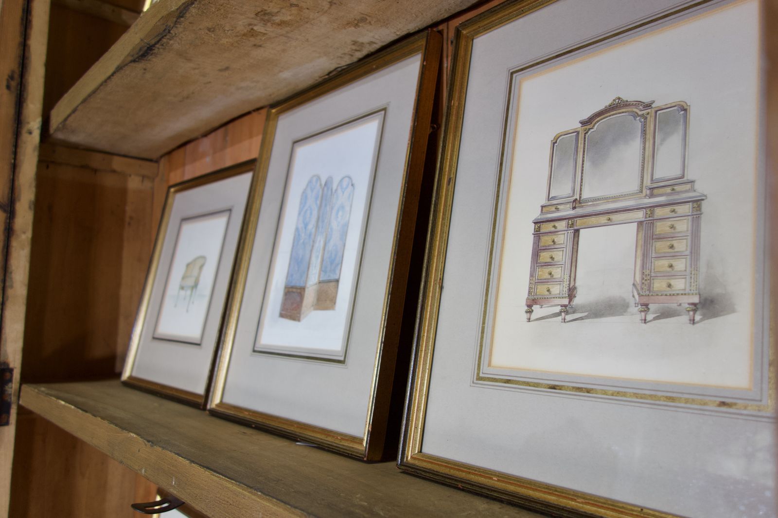 Art Twelve 20th Century Watercolour Paintings   Featuring W.&J. Sloane Furniture photo