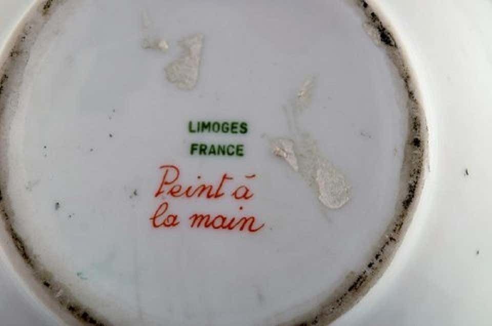 Limoges Vase In Hand Painted Porcelain With Floral And Gold Decoration, 1920s photo 175.0