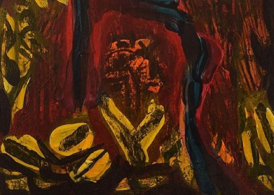 Ivy Lysdal, Acrylic On Canvas, Abstract Modernist Painting, Late 20th Century photo for sale