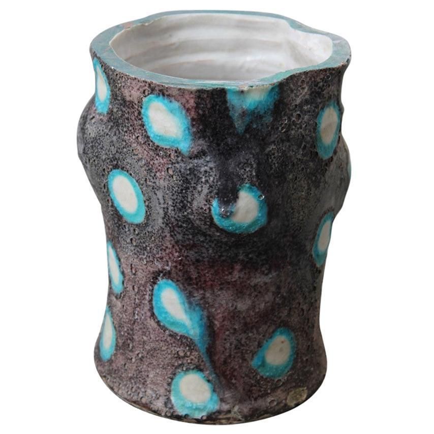 Ceramic Italian Vase Ceramica Artistica Solimene Guido Gambone Style Midcentury