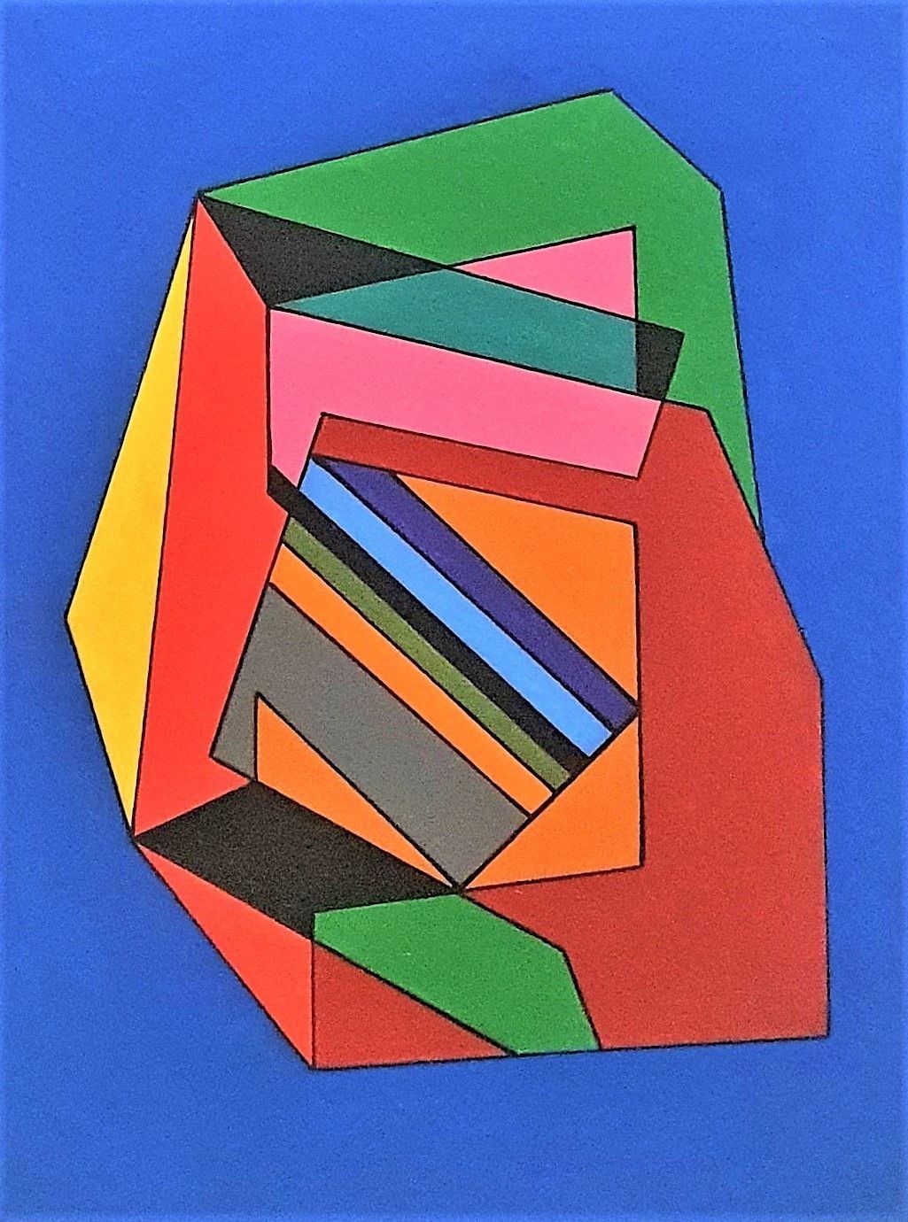 Mixed Media Painting By Guy Vandenbranden, Belgium 1993 photo furniture