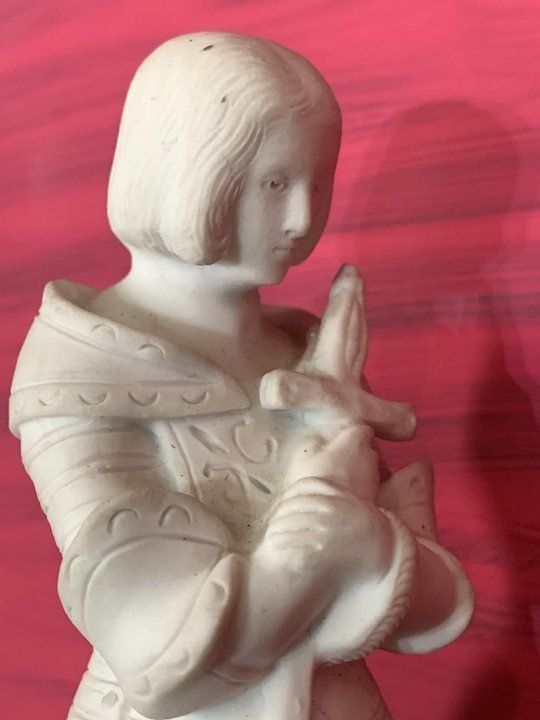 A French Vintage Parian Figure Of Joan Of Arc photo vintage