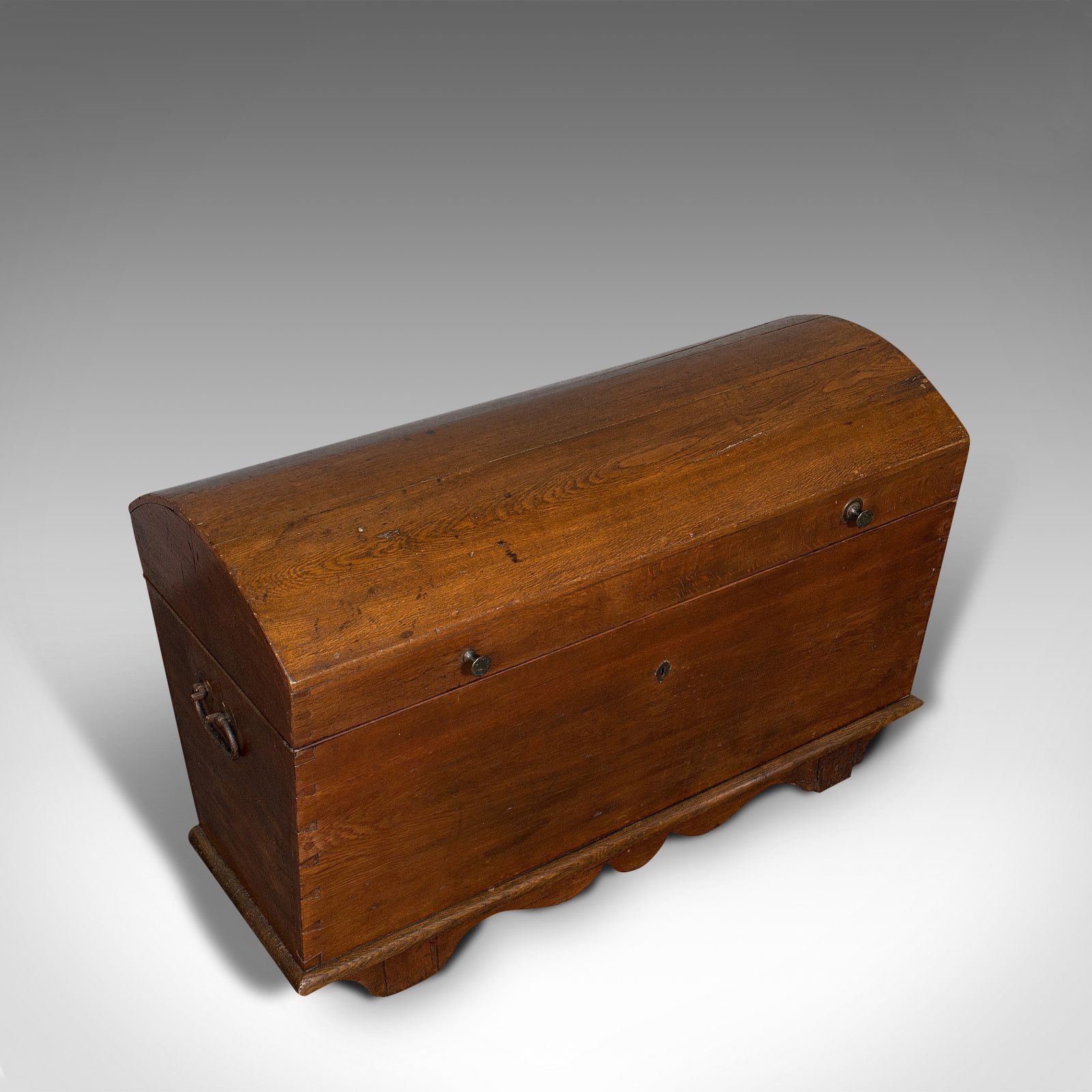 Large Antique Shipping Chest, English, Oak, Carriage Trunk, Georgian, Circa 1800 photo buy