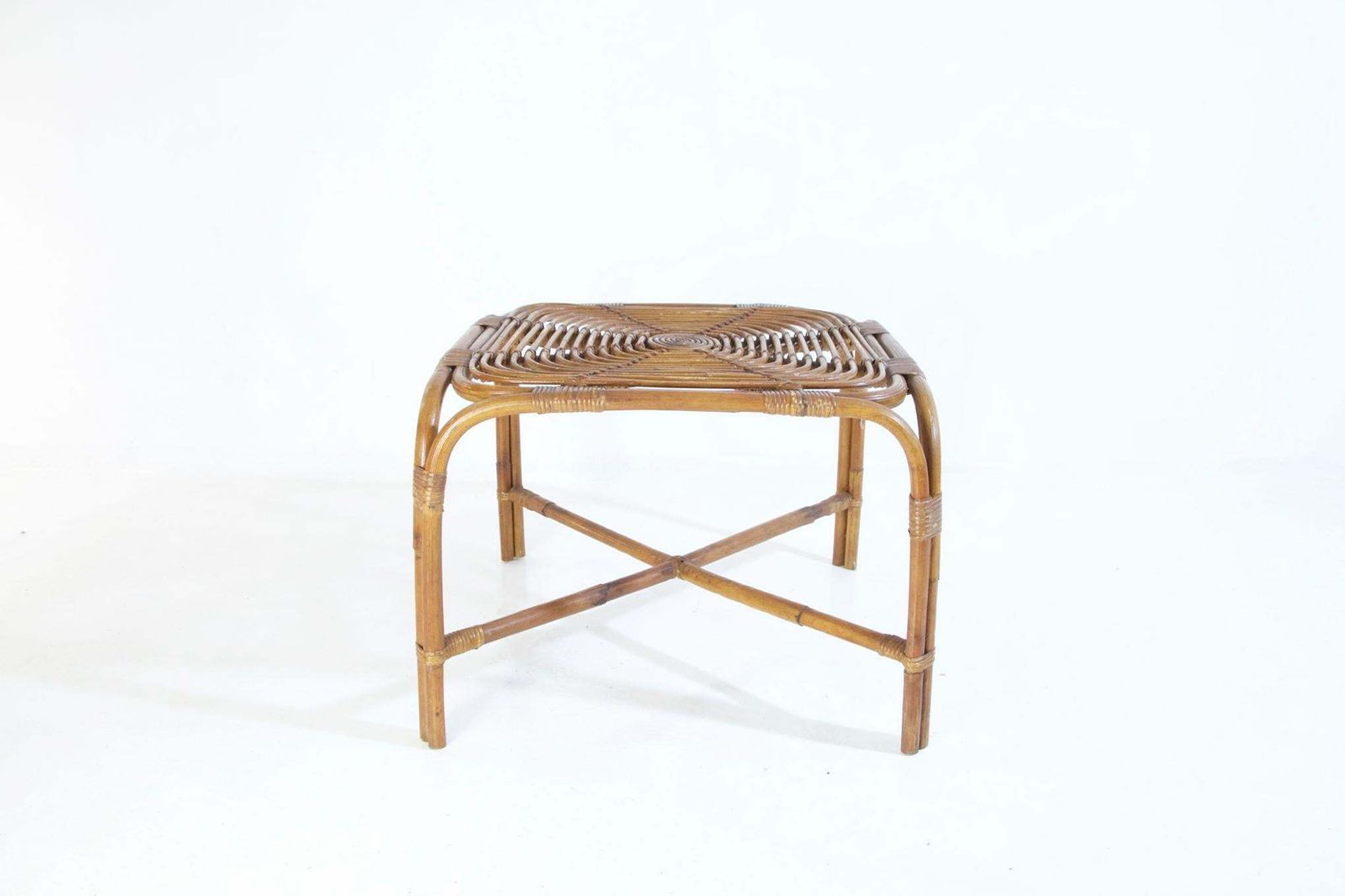 Midcentury Bamboo Table In The Style Of Franco Albini, Italy photo for sale