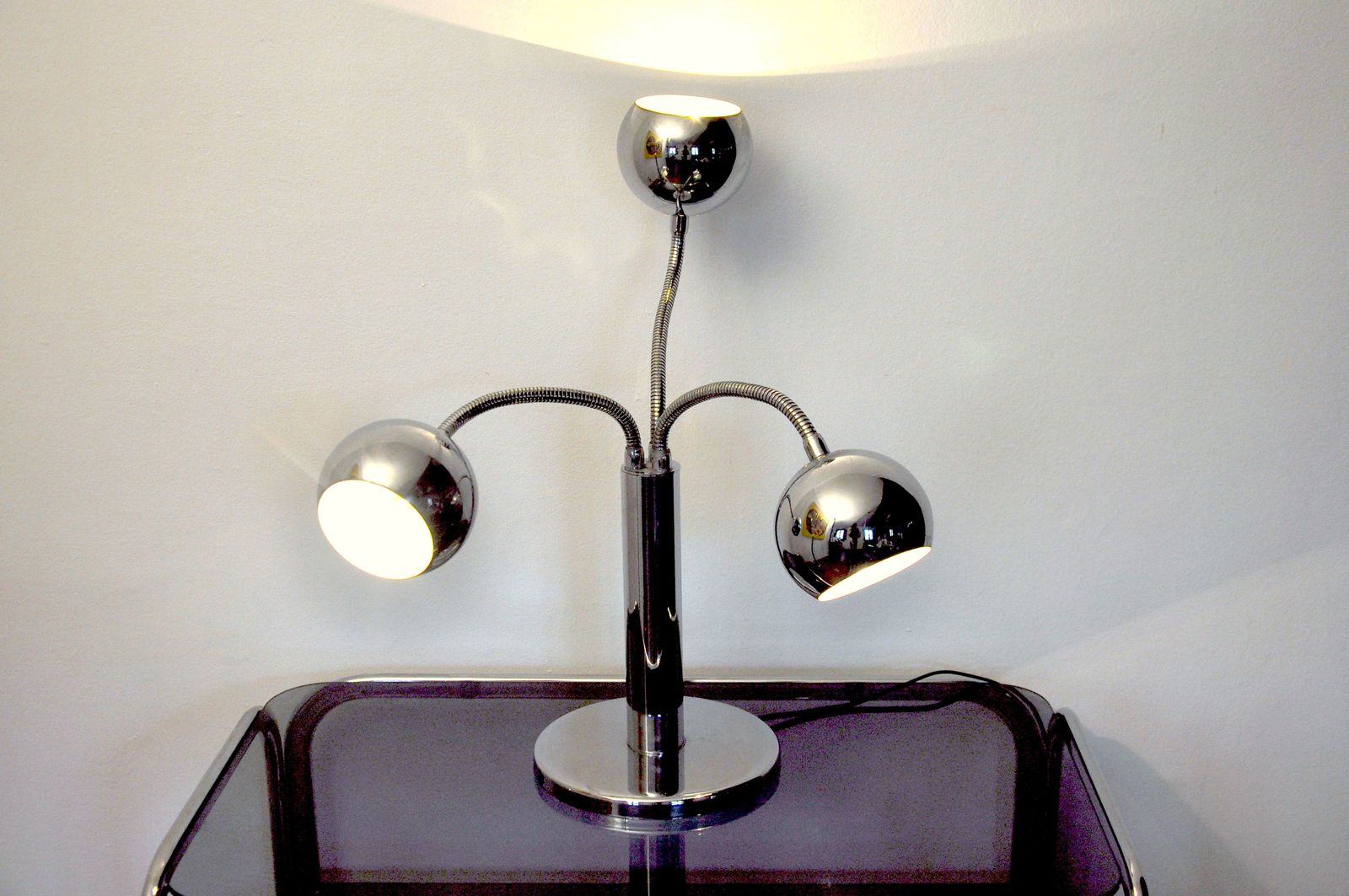 Goffredo Reggiani Chrome Lamp, Italy, 1970 photo furniture