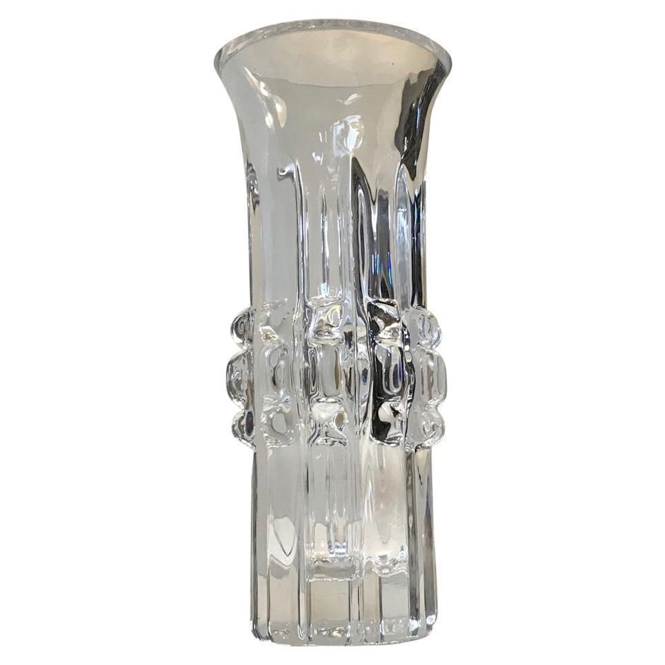 Scandinavian Crystal Vase By Bengt Edenfalk For Royal Krona, 1970s