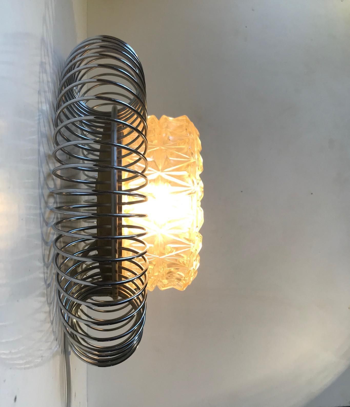 Sculptural Scandinavian Wall Sconce, 1970s photo for sale