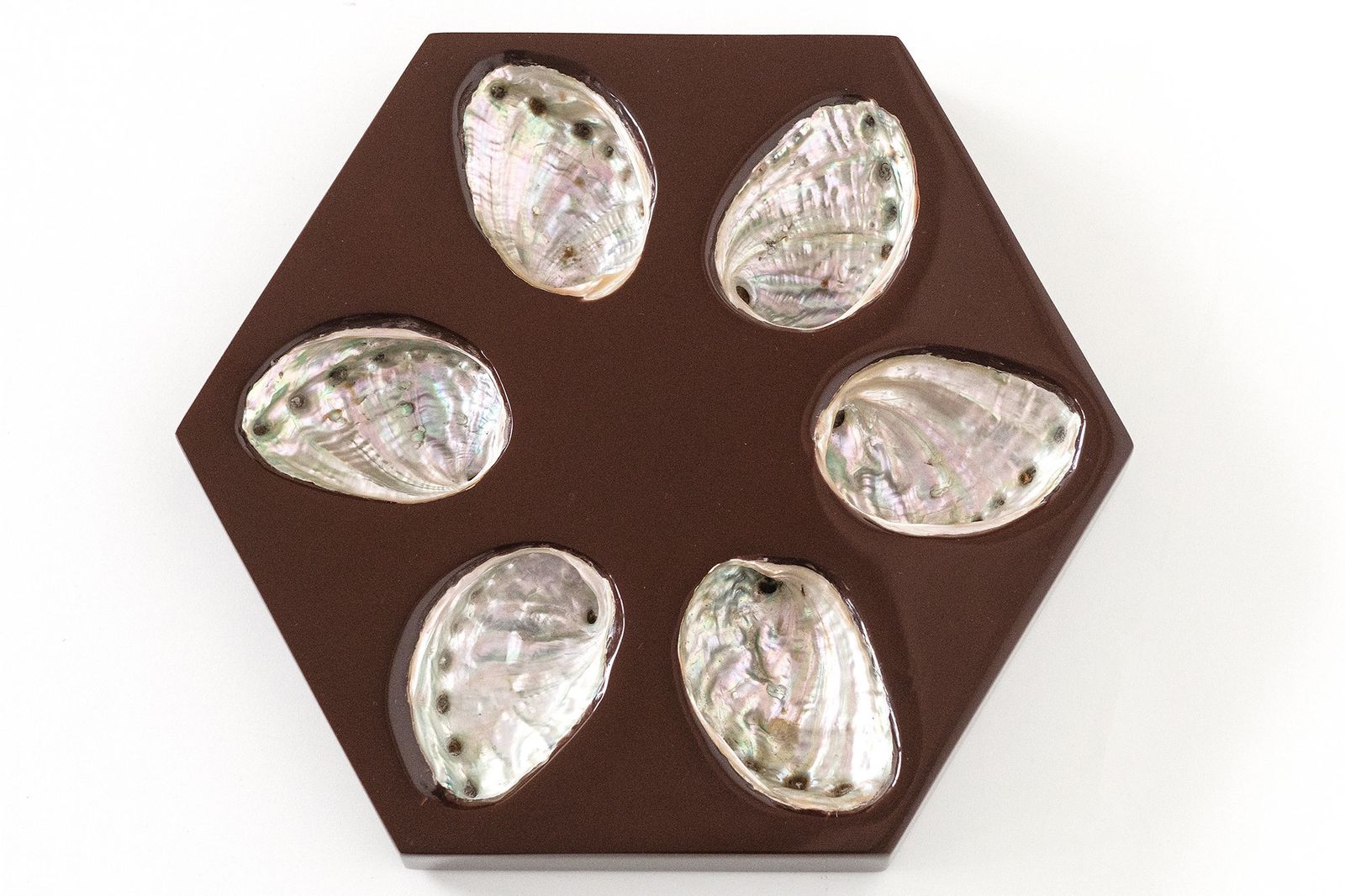 Pair Of Beautiful Oyster Trays In Mother Of Pearl, Italy 1970s photo for sale