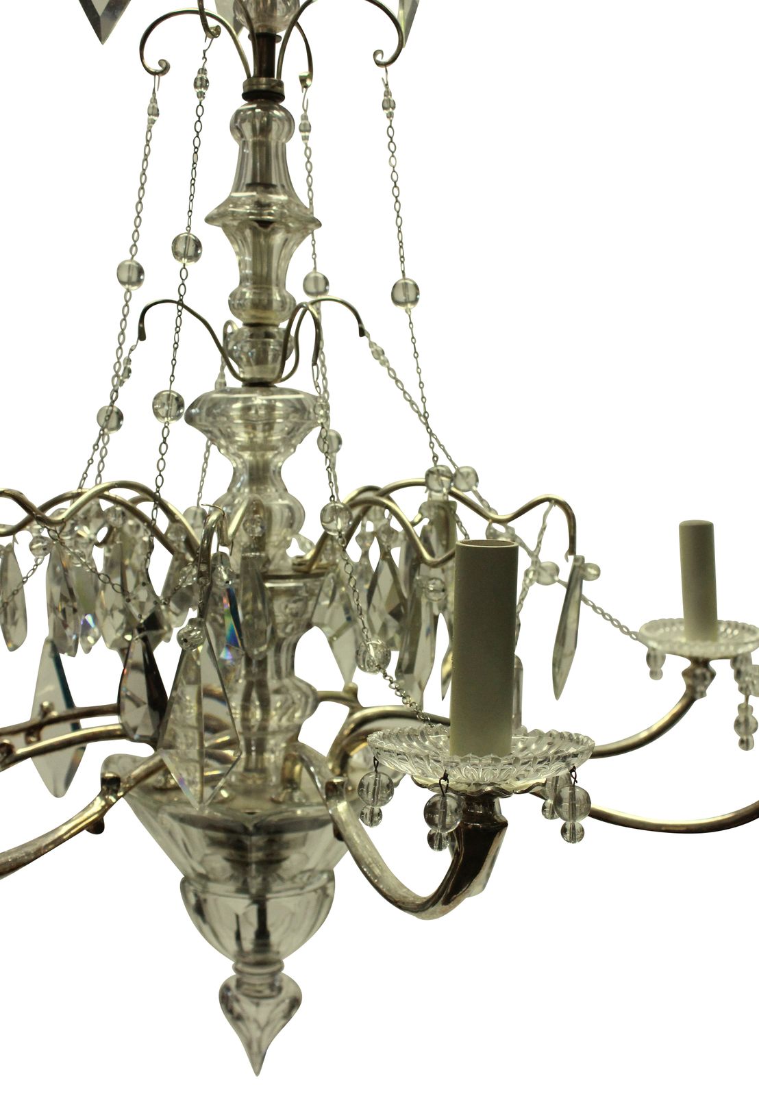 A French Silver & Cut Glass Chandelier photo furniture