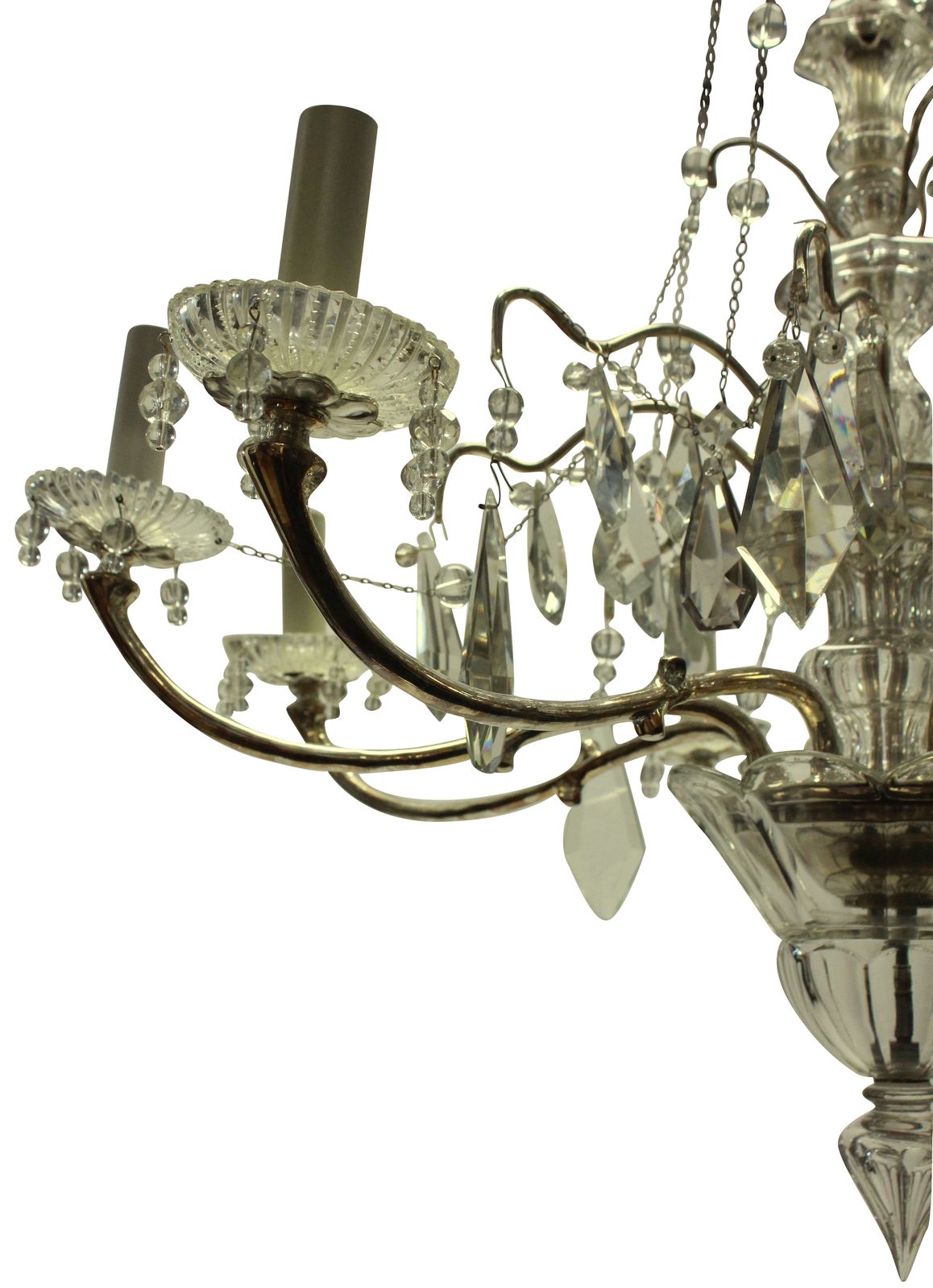 A French Silver & Cut Glass Chandelier photo 2652.0