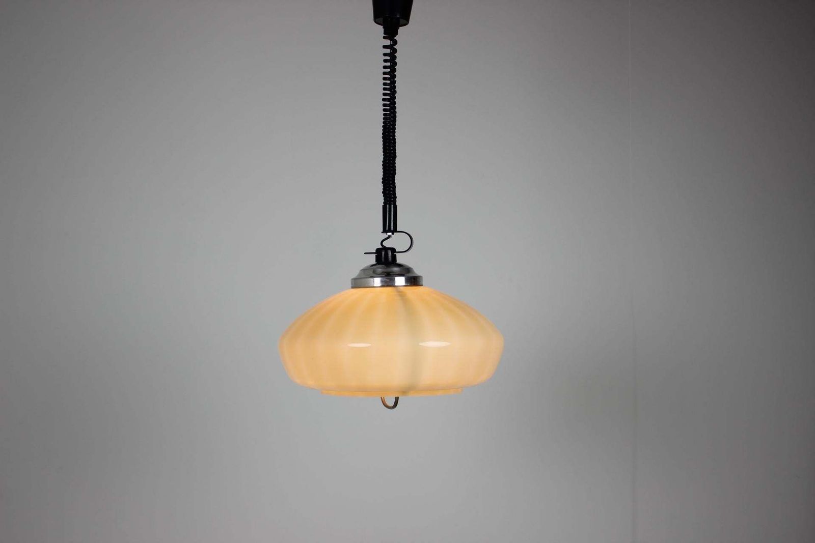 Mid Century Glass Pendant, 1970s photo 529.0