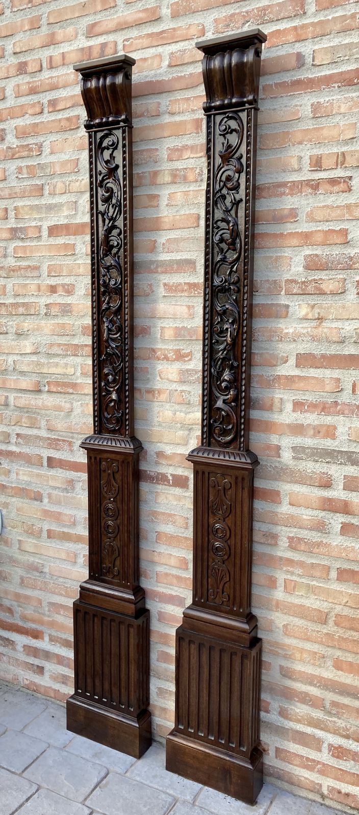 Pair Of Carved Oak Panels photo for sale