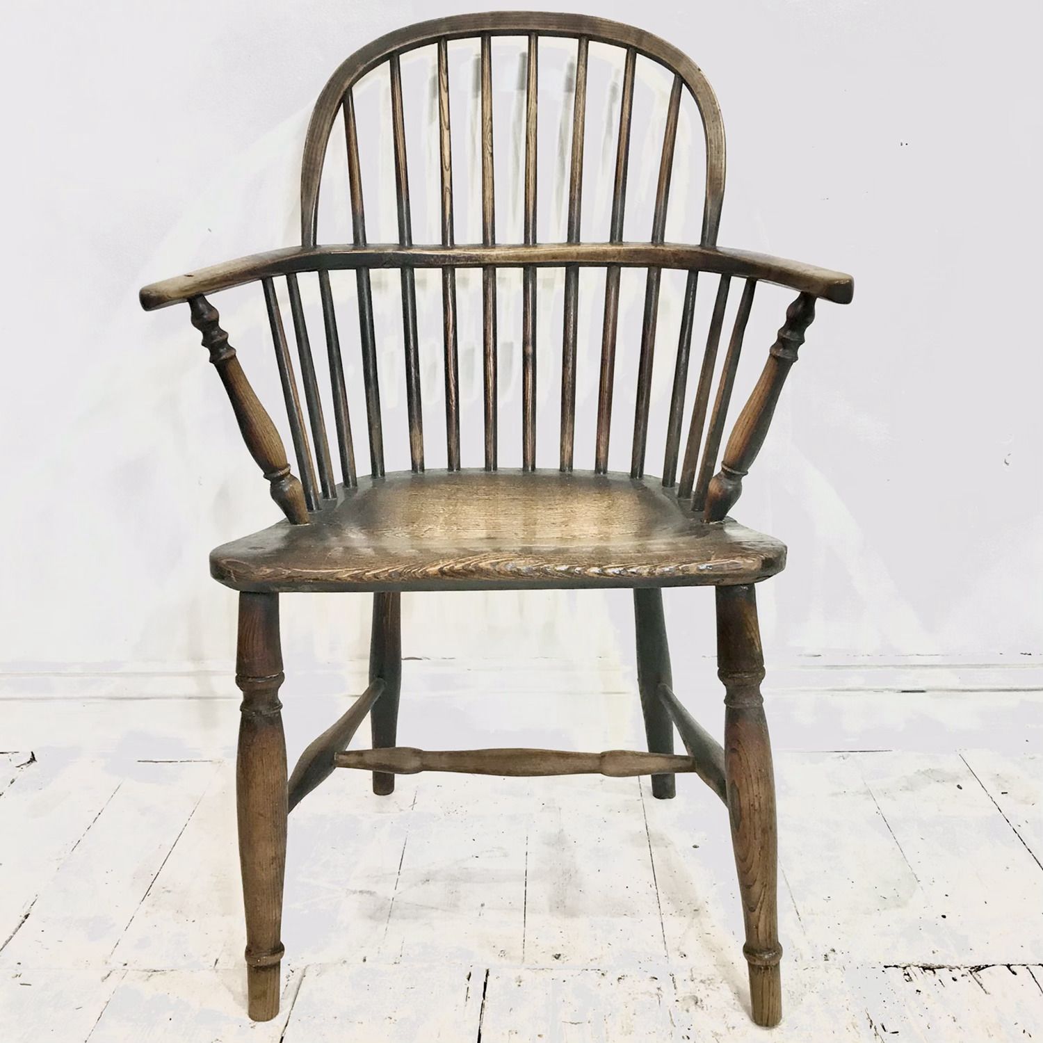 West Country Elm And Ash Hoop Back Armchair C1800 1820 photo for sale