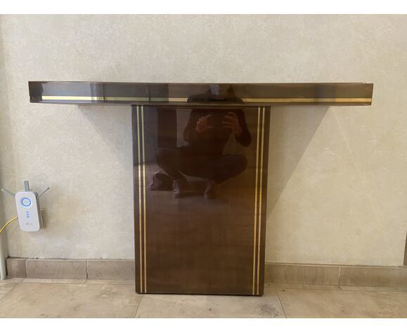 Wall Console With Coppered And Golden Metal, Belgium, 1970 photo buy