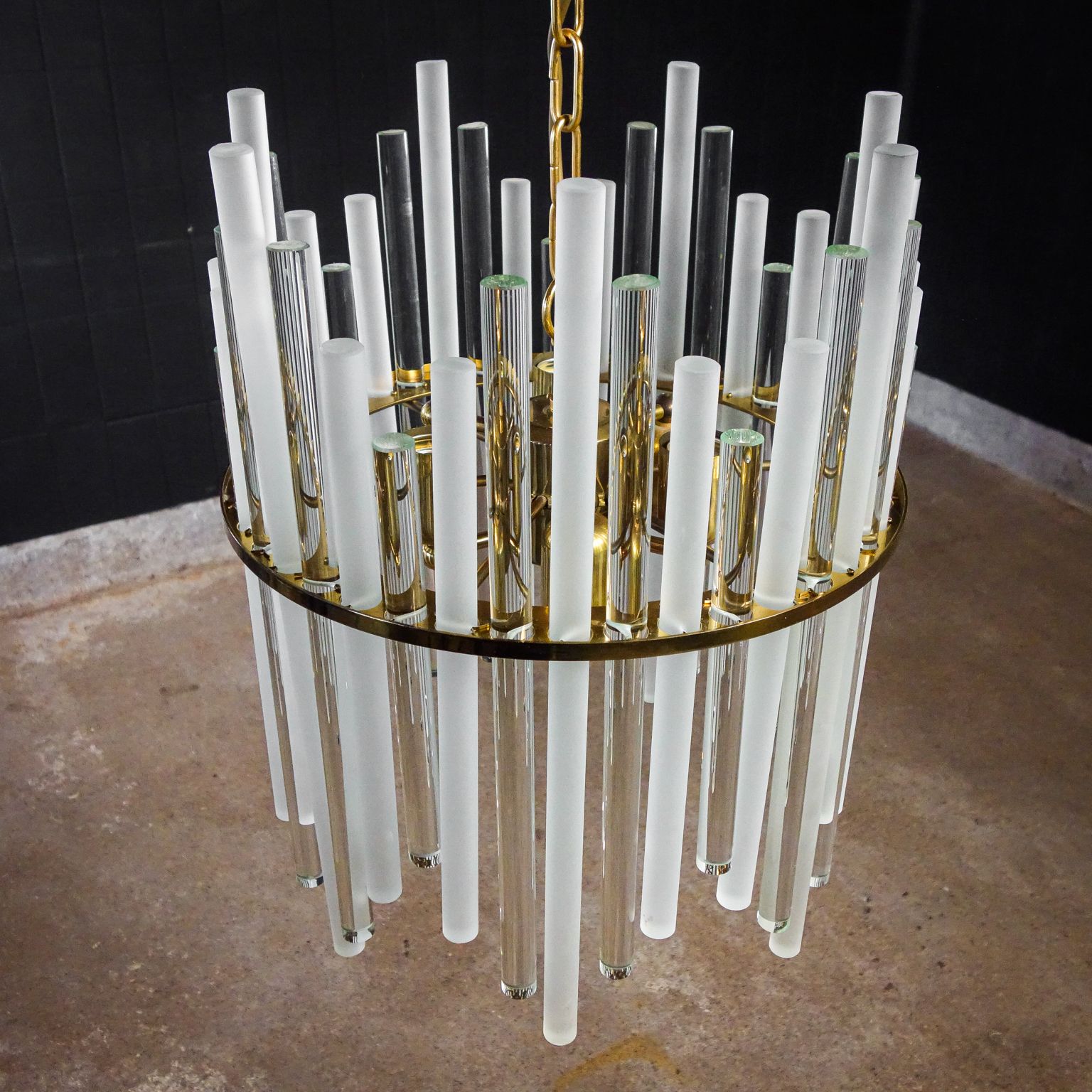 Christoph Palme Design Chandelier Glass Pegs 1960s photo furniture