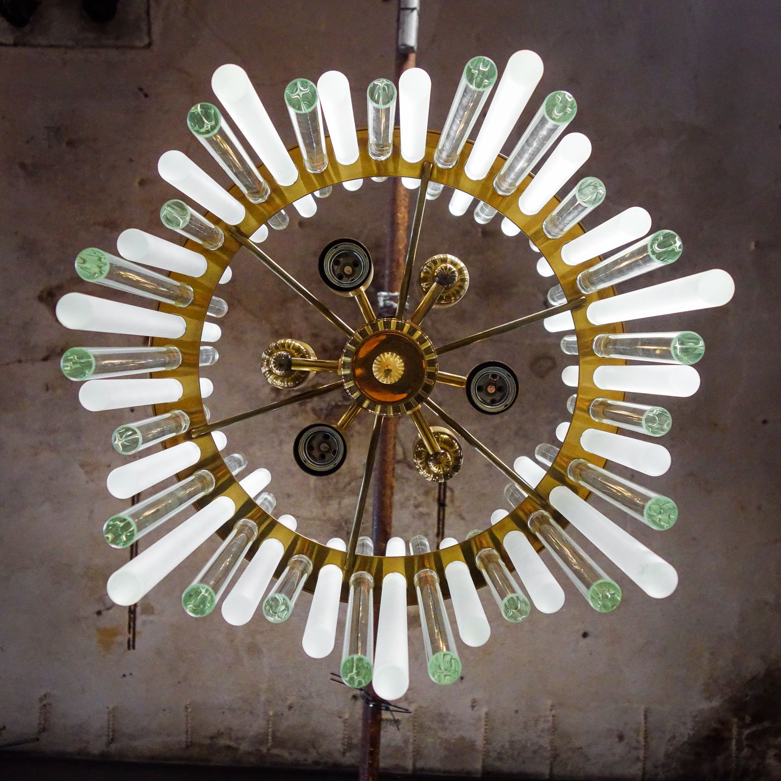 Christoph Palme Design Chandelier Glass Pegs 1960s photo for sale