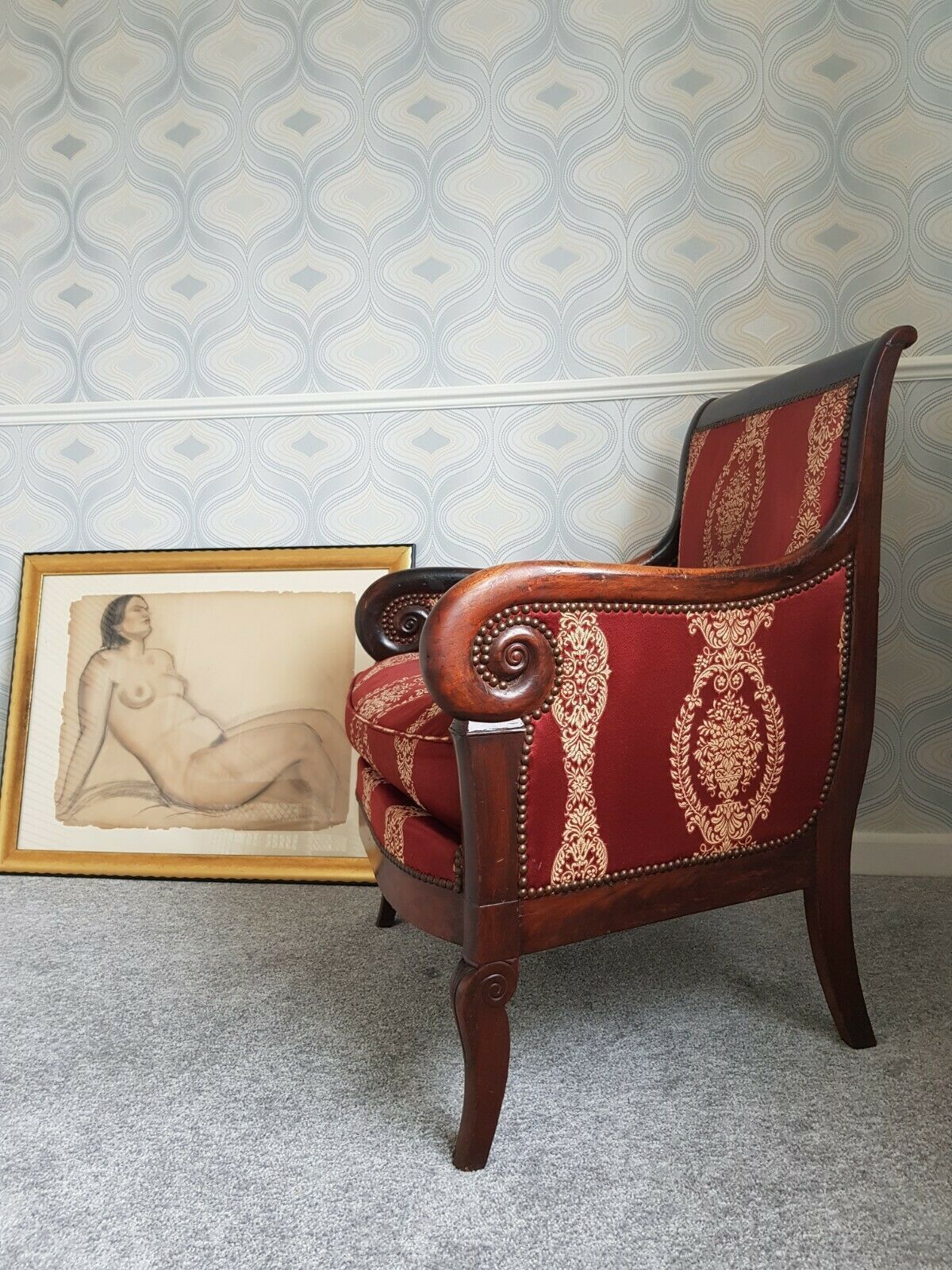 A Superb Antique Empire Regency French Armchair Country House photo vinterior