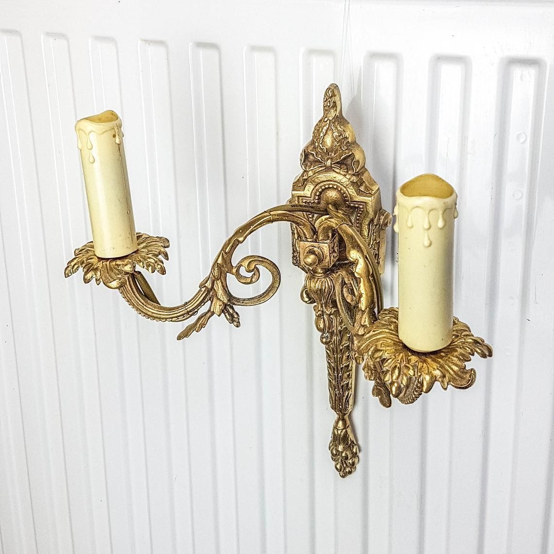 Empire Style Bronze Wall Sconces Mid Century / Vintage Wall Light photo for sale