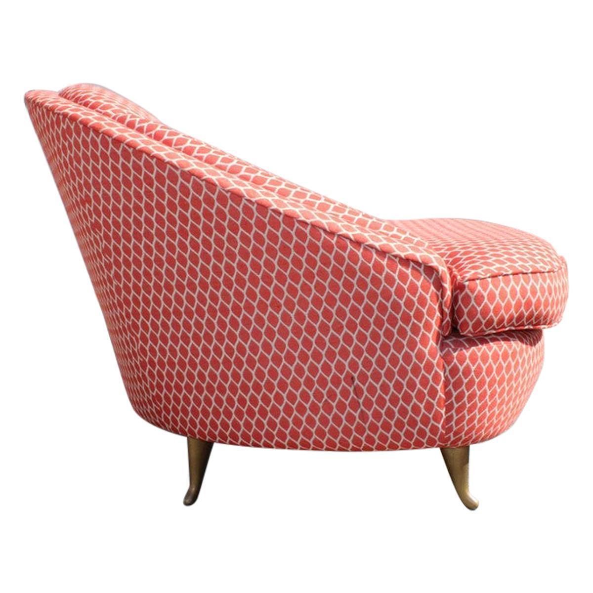 Isa Bergamo Gio Ponti Armchair Made In Italy 1950s Original Fabric