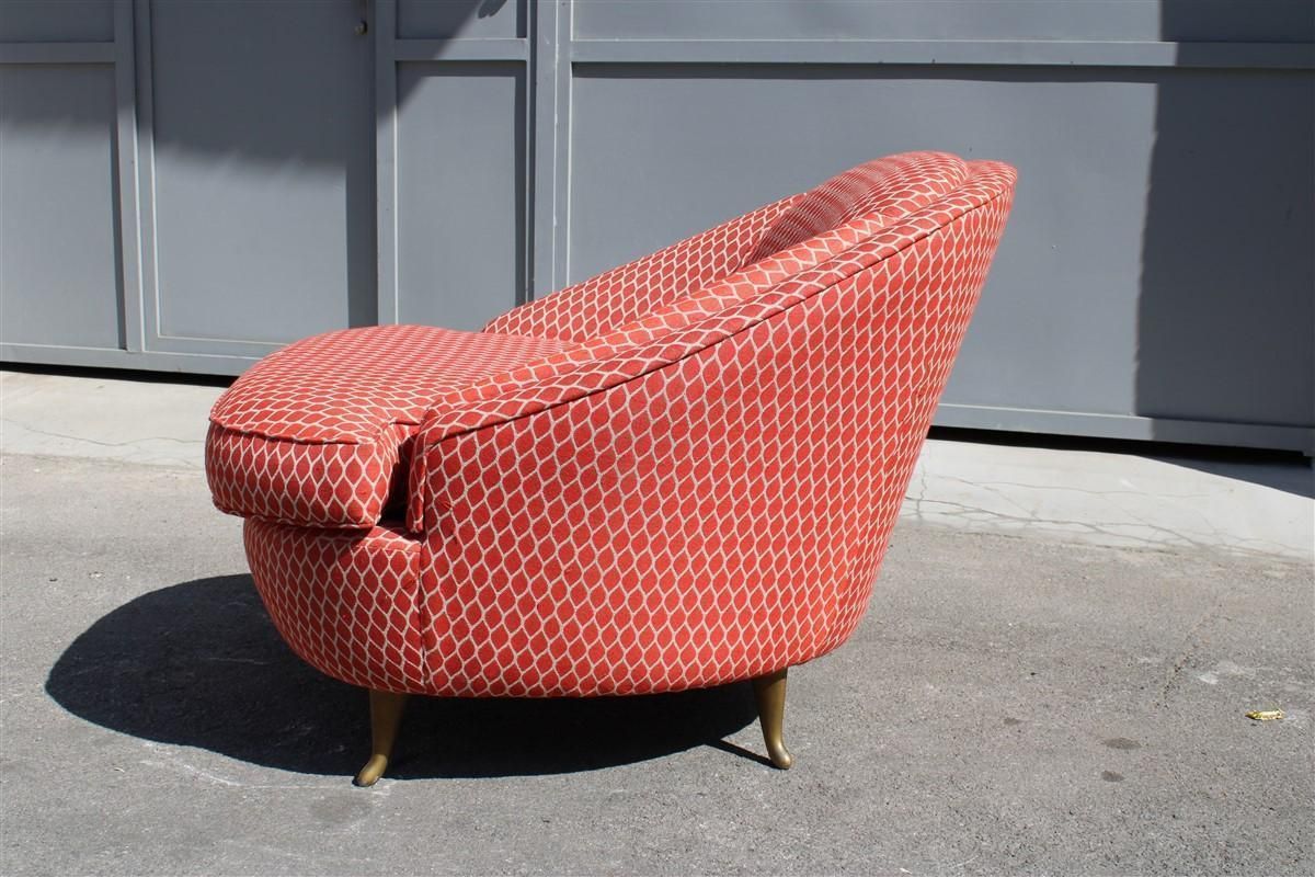 Isa Bergamo Gio Ponti Armchair Made In Italy 1950s Original Fabric photo vintage