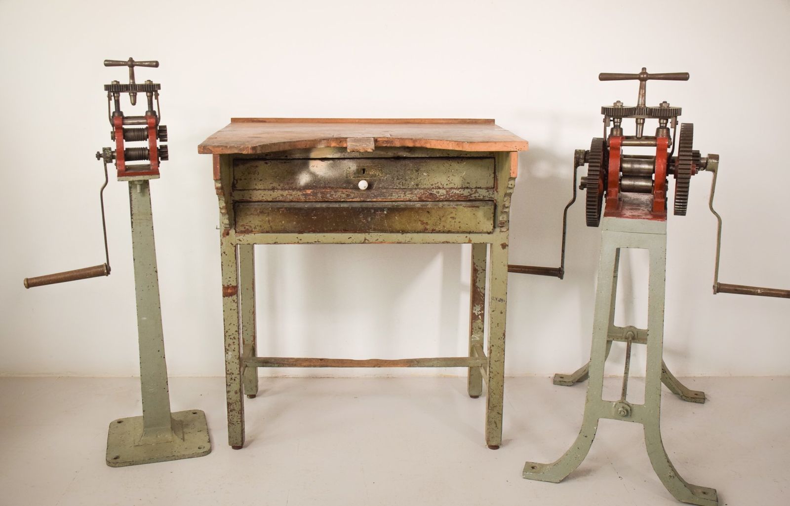Jeweller's Workbench With Two Presses
