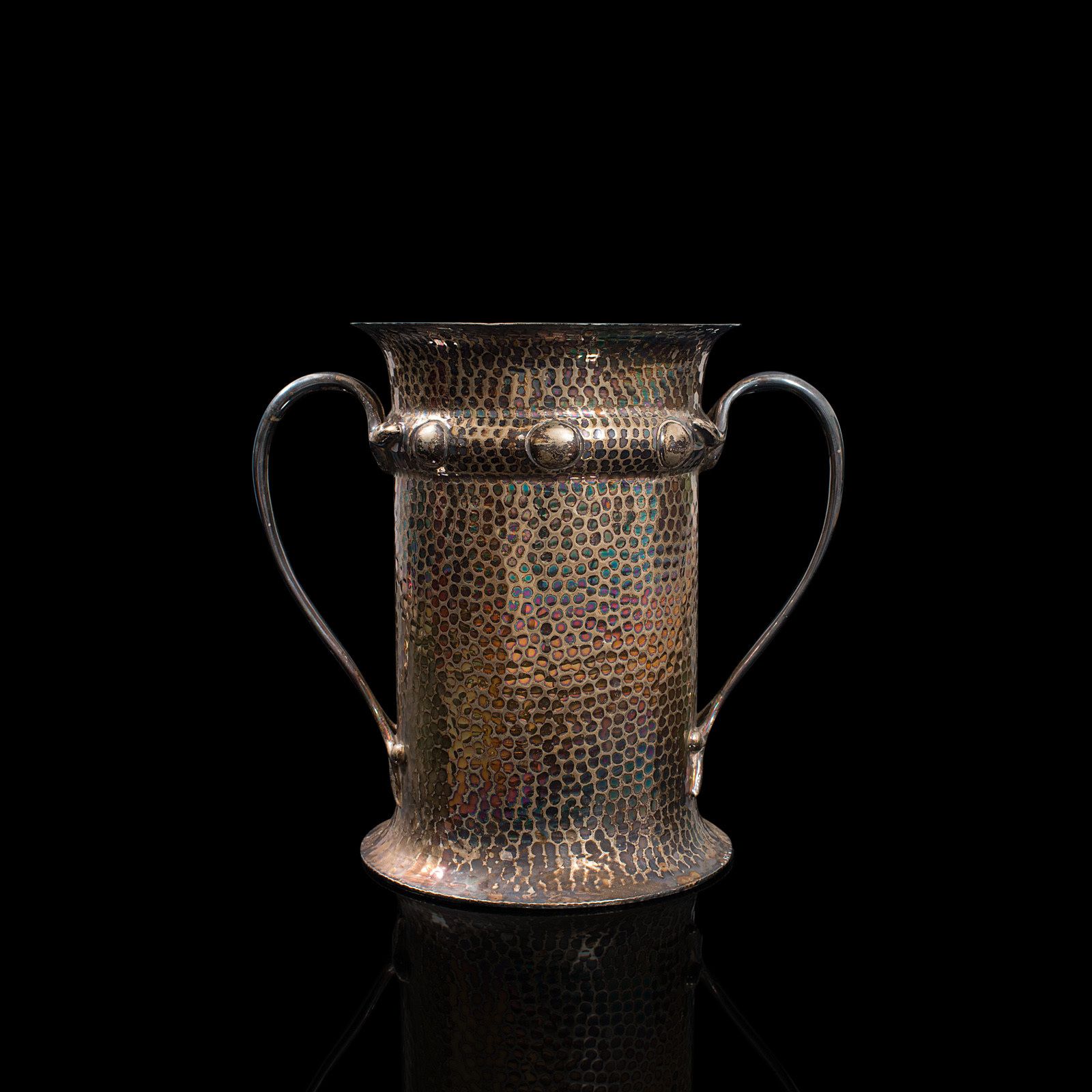 875.0 Antique Tankard, English, Silver Plate, Jug, Vase, Art Nouveau, Victorian, 1900 photo