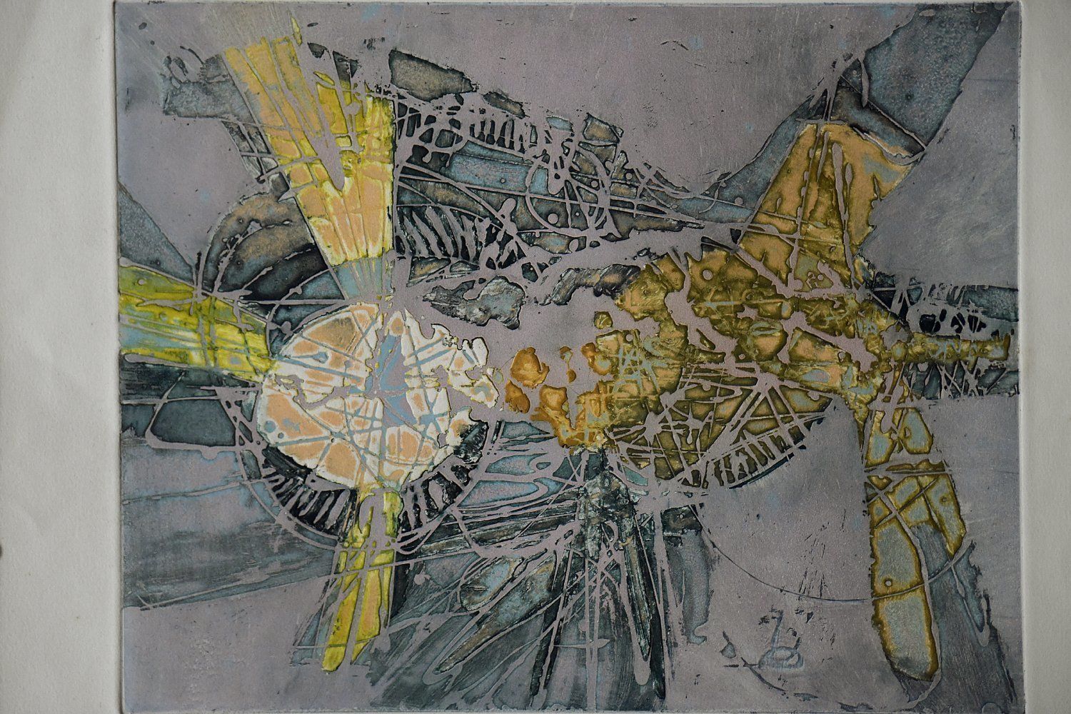 Lawrence Heyman, Fertilization Iiii From Atelier 17 Series, Etching On Arches Paper, 1960s photo vinterior