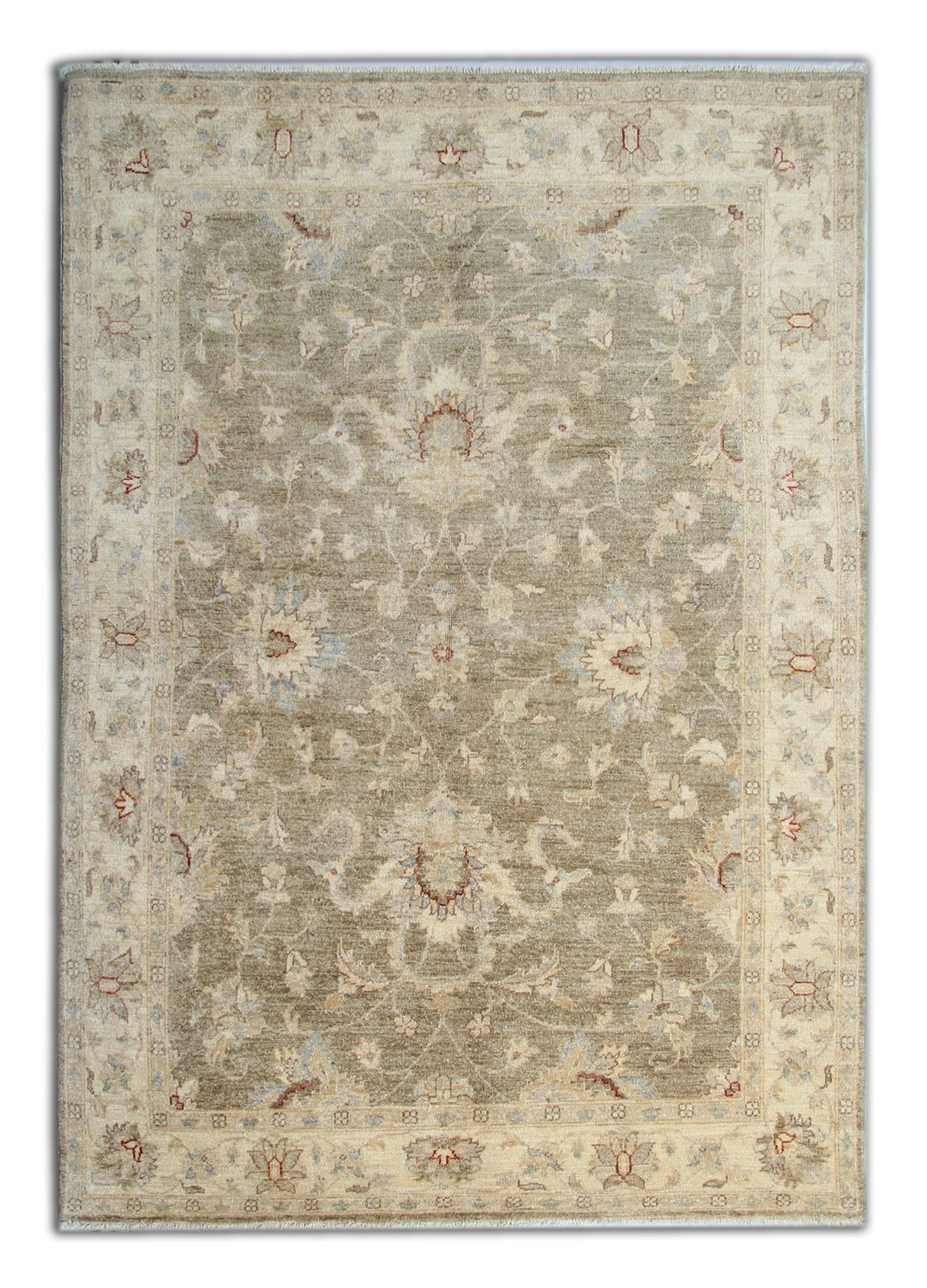 Traditional Beige Ziegler Rug, Handwoven Oriental Wool Rug  157 X 218 Cm