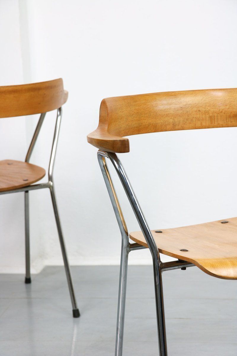 Mid Century 4455 Dining Chairs By Niko Kralj For Stol Kamnik, Set Of 2 photo for sale