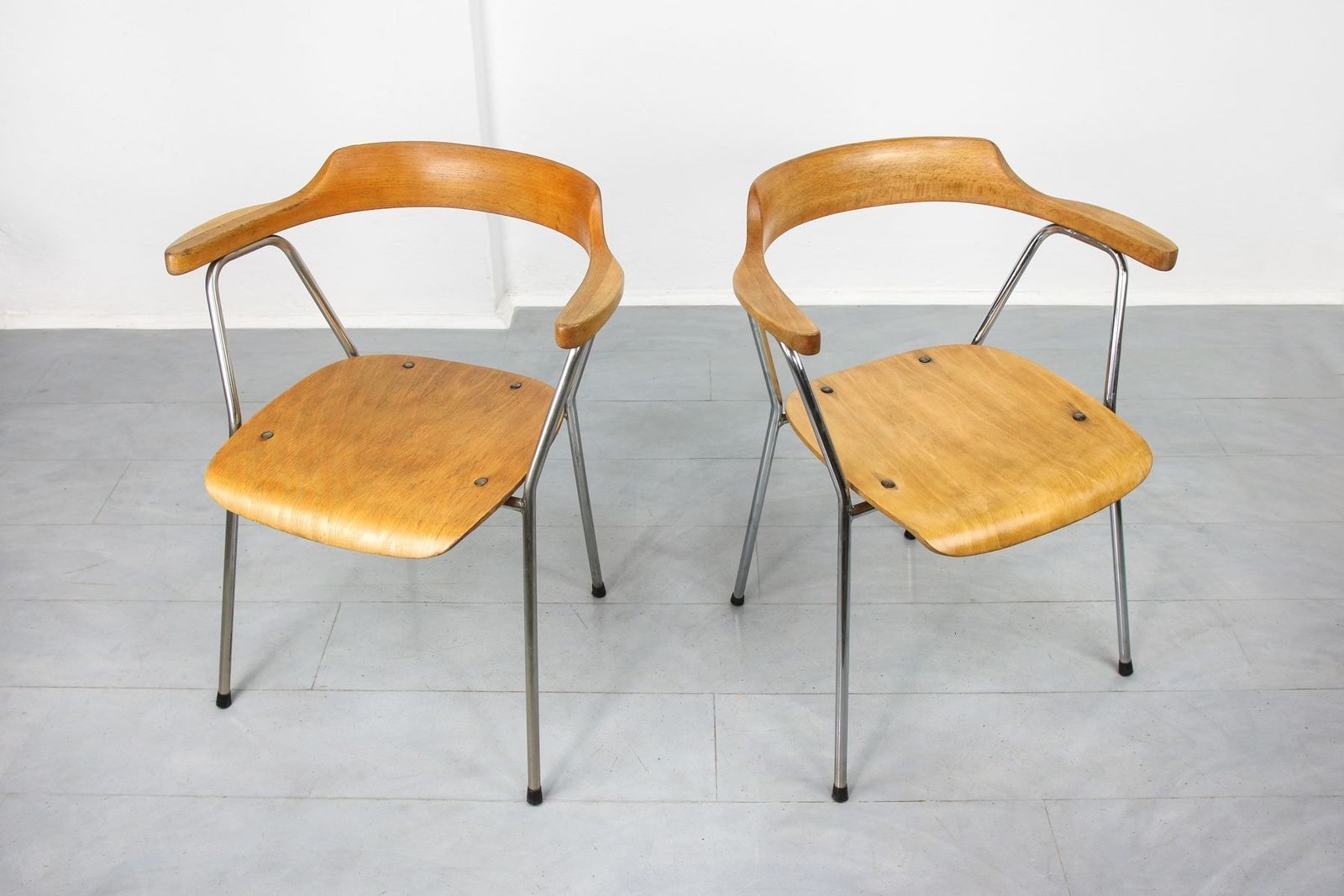 photo for sale Mid Century 4455 Dining Chairs By Niko Kralj For Stol Kamnik, Set Of 2