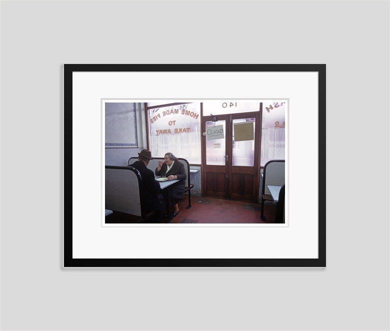 'Eel Pie Dining' Alain Le Garsmeur Limited Edition Archival Pigment Print Framed In Black photo furniture