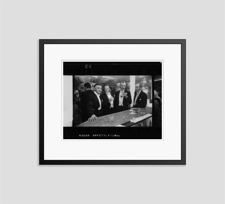 Slim Aarons 'New Year At Romanoff’s' 1957 Silver Gelatin Print Framed In Black