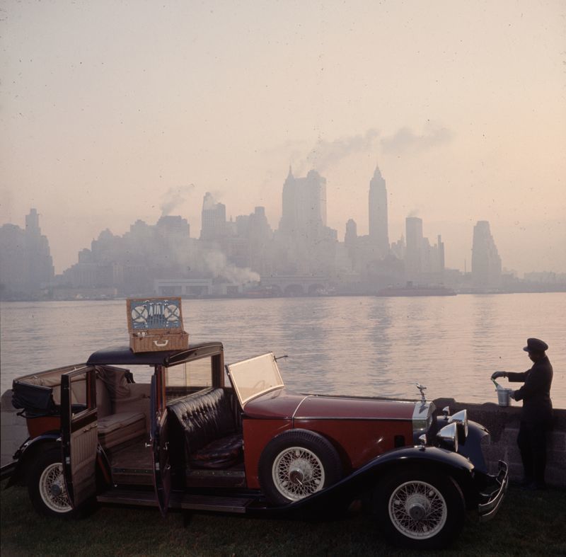 Slim Aarons 'New York Picnic' 1952 C Type Print Framed In Black photo furniture