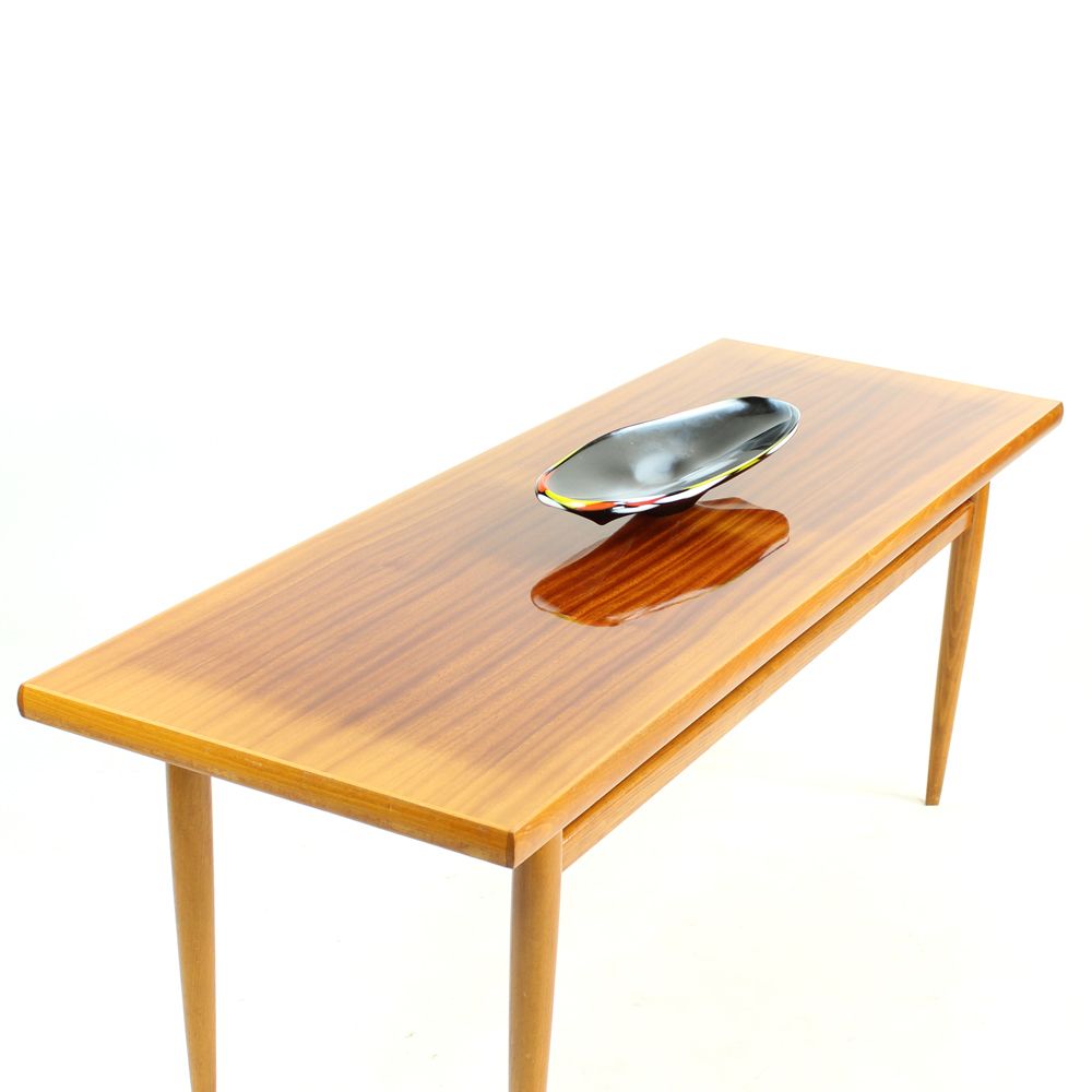photo furniture Long Coffee Table In Mahogany And Teak, Czechoslovakia 1970s