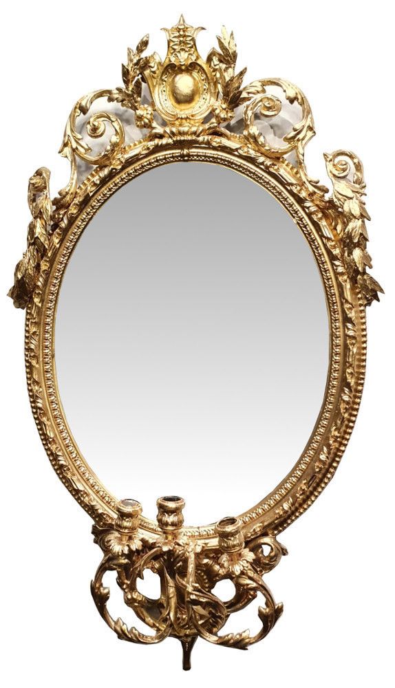 19th Century Oval Girondole Hall Or Pier Mirror