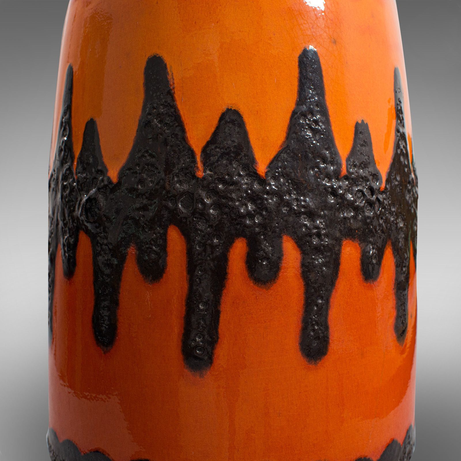 Vintage Decorative Vase, German, Ceramic, Lava Pattern, Flower, Stick Stand photo Home Decor